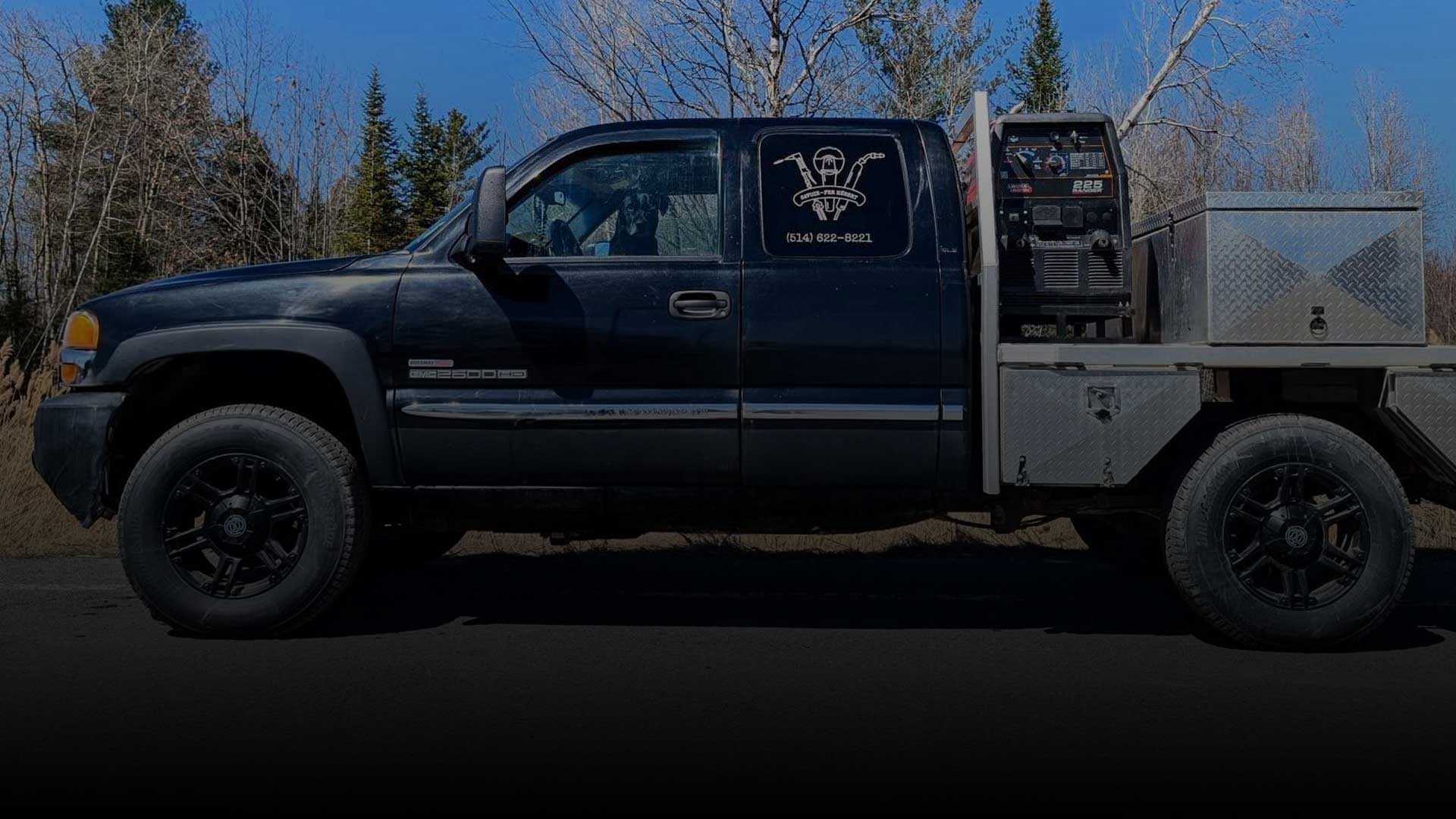 réparation de structure métallique par soudeur mobile et soudure mobile en Estrie sur chantier